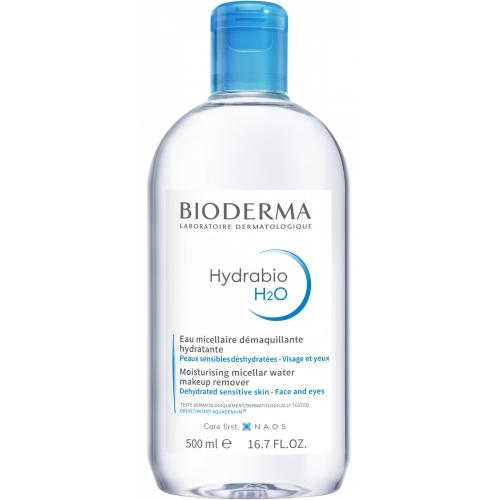 Bioderma Hydrabio H2O Moisturising Micellar Water Makeup Remover Μικυλλιακό Νερό Καθαρισμού & Ντεμακιγιάζ Προσώπου - Ματιών, Κατάλληλο για Αφυδατωμένη Ευαίσθητη Επιδερμίδα 500ml